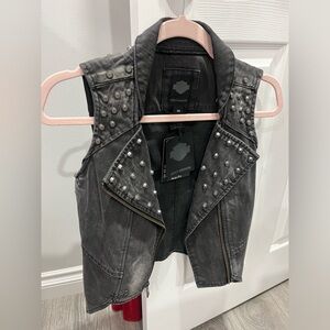 Grey Harley Davidson vest